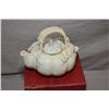 Image 1 : Antique creamy white crackle glazed tea pot