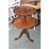 Image 1 : Two tier mid 20th century mahogany table with carved ball and claw feet