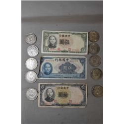 Purportedly early Chinese republic militia issued coins and bank notes, 1910-1930 and a collection o