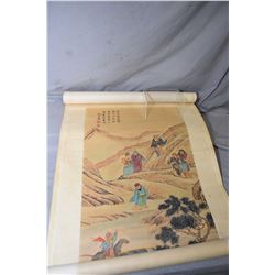 Two watercolour scroll paintings, artists anonymous, purportedly 1890's