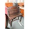 Image 1 : Small antique oak Tudor style console with single side drawer