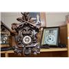 Image 2 : Shelf lot of clocks including three cuckoos, non-working at time of cataloguing