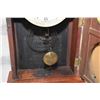 Image 2 : Wood cased chiming mantle clock with Roman numeral dial, working at time of cataloguing