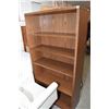 Image 1 : Two semi contemporary oak finish open book shelves