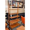 Image 1 : Mid century modern teak wall unit with six adjustable shelves, 71" X 31"
