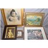 Image 1 : Six vintage framed prints, assorted themes