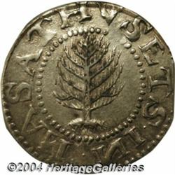 1652[SHILNG] Pine Tree Shilling, Large Planchet AU53 PCGS.
