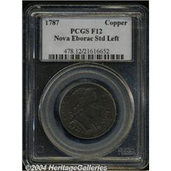 1787[COPPER] Nova Eborac Copper, Seated Left Fine 12 PCGS.