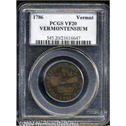 1786[COPPER] Vermont Copper, VERMONTENSIUM VF20 PCGS.