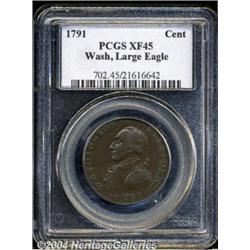 1791[1C] Washington Large Eagle Cent XF45 PCGS.