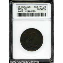 1794[1C] Head of 1794--Corroded--ANACS. XF Details, Net VF20.
