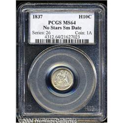 1837[H10C] Small Date (Flat Top 1) MS64 PCGS.