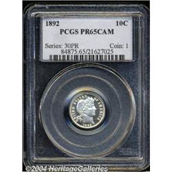 1892[10C] PR65 Cameo PCGS.