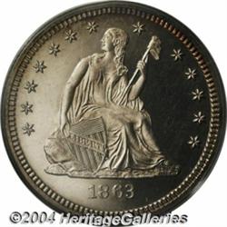 1863[25C] PR64 Cameo PCGS.