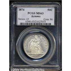 1874[50C] Arrows MS63 PCGS.