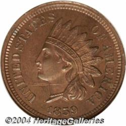 1859[DT1C] Indian Cent, Judd-230, Pollock-274, High R.7, PR64 Red NGC.