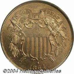 1864[2C] Two Cents, Judd-371, Pollock-440, R.6, PR65 PCGS.