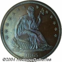 1865[50C] Half Dollar, Judd-430, Pollock-503, High R.6, PR67 Brown Cameo NGC.