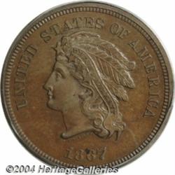 1867[5C] Five Cents, Judd-563, Pollock-624, High R.7, PR64 Brown PCGS.