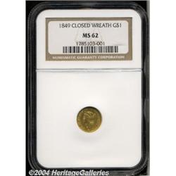 1849[G$1] Closed Wreath MS62 NGC.