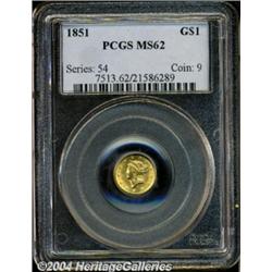 1851[G$1] MS62 PCGS.