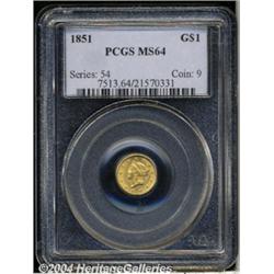 1851[G$1] MS64 PCGS.