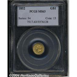 1852[G$1] MS63 PCGS.