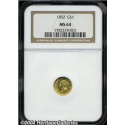 1852[G$1] MS64 NGC.