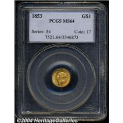1853[G$1] MS64 PCGS.