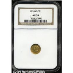 1853-O[G$1] AU58 NGC.