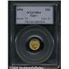 Image 1 : 1854[G$1] Type One MS64 PCGS.