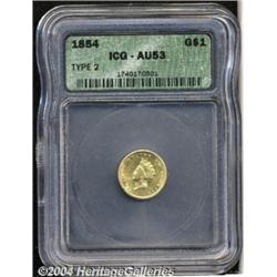 1854[G$1] Type Two AU53 ICG.