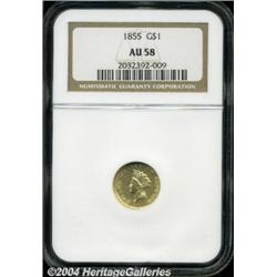 1855[G$1] AU58 NGC.