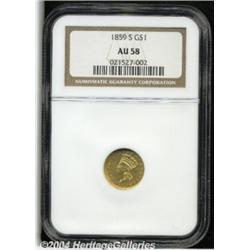 1859-S[G$1] AU58 NGC.