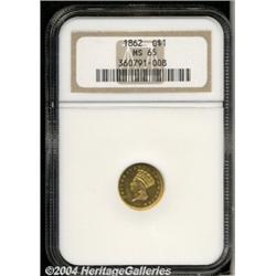 1862[G$1] MS65 NGC.