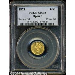 1873[G$1] Open 3 MS62 PCGS.
