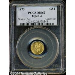 1873[G$1] Open 3 MS62 PCGS.