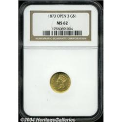 1873[G$1] Open 3 MS62 NGC.