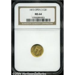 1873[G$1] Open 3 MS64 NGC.