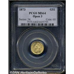 1873[G$1] Open 3 MS64 PCGS.