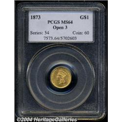 1873[G$1] Open 3 MS64 PCGS.