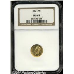 1874[G$1] MS63 NGC.