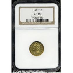 1835[$2 1/2] AU55 NGC.
