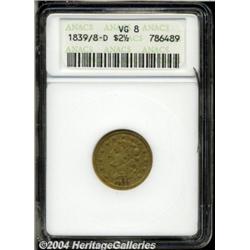 1839-D[$2 1/2] VG8 ANACS.