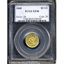 1848[$2 1/2] XF40 PCGS.