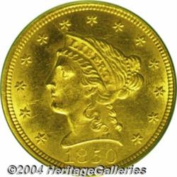 1850[$2 1/2] MS63 PCGS.