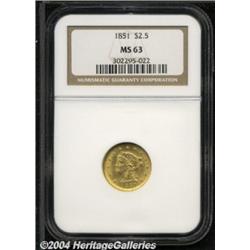 1851[$2 1/2] MS63 NGC.