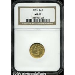 1855[$2 1/2] MS62 NGC.
