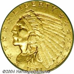 1911-D[$2 1/2] MS64 PCGS.