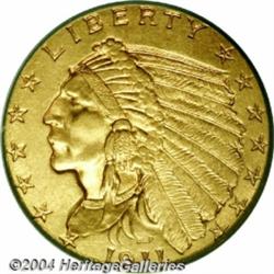 1911-D[$2 1/2] MS64 PCGS.